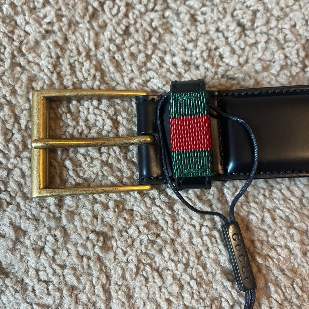 🌟NWT🌟 MENS LEATHER GUCCI BELT SIZE: GUCCI 100 - Picture 4 of 12